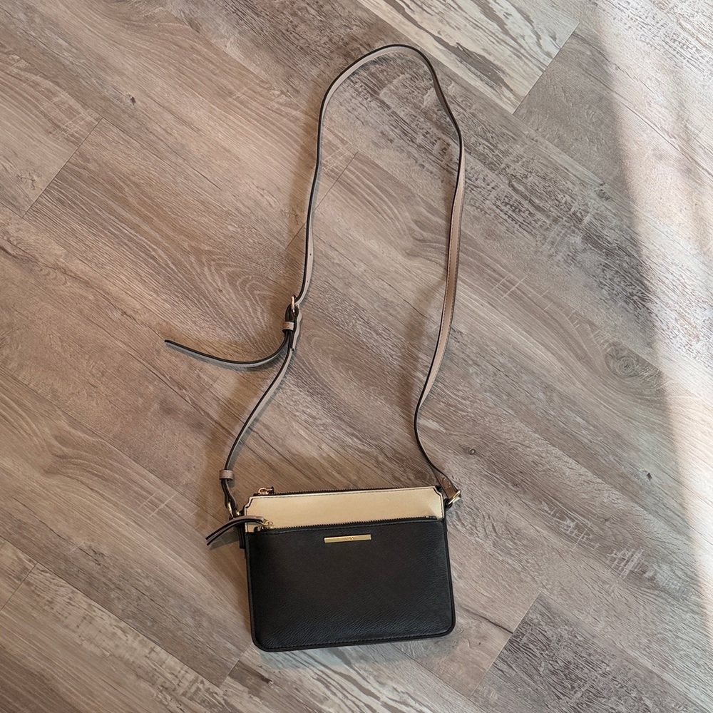 Aldo Black and Cream Crossbody Bag